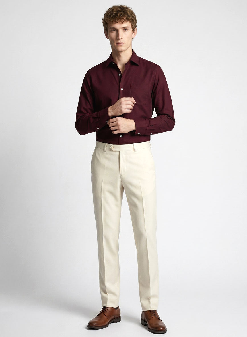 Giza Burgundy Cotton Shirt - StudioSuits