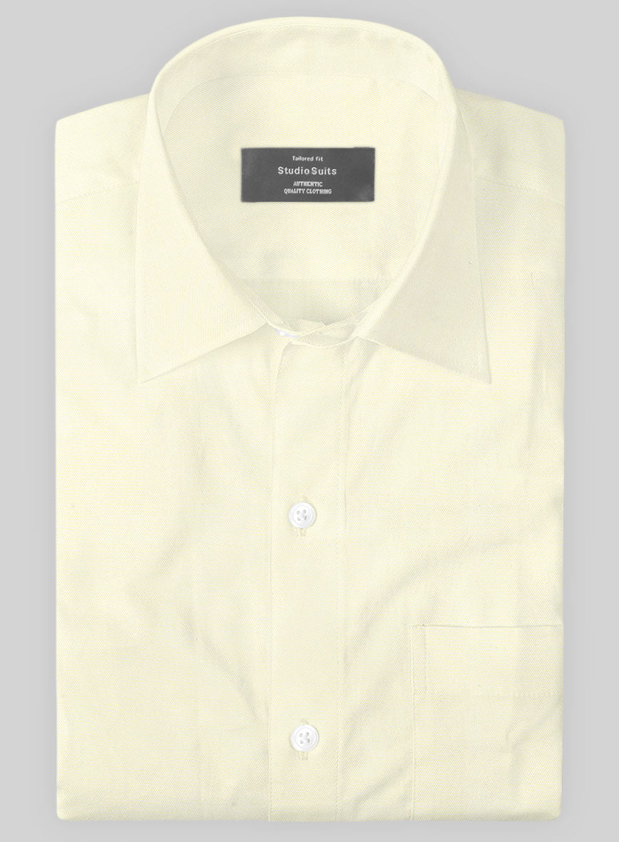 Giza Cream Cotton Shirt - StudioSuits