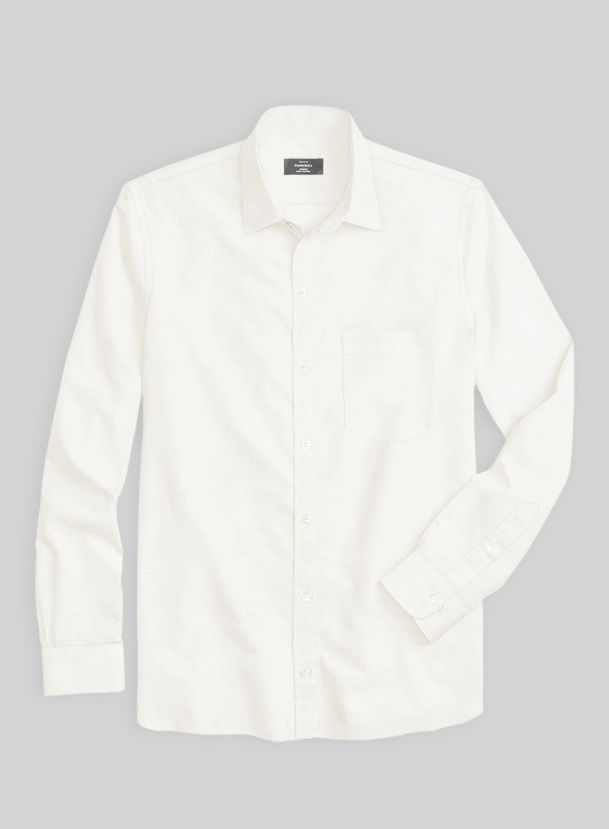 Giza Ivory Cotton Shirt - StudioSuits