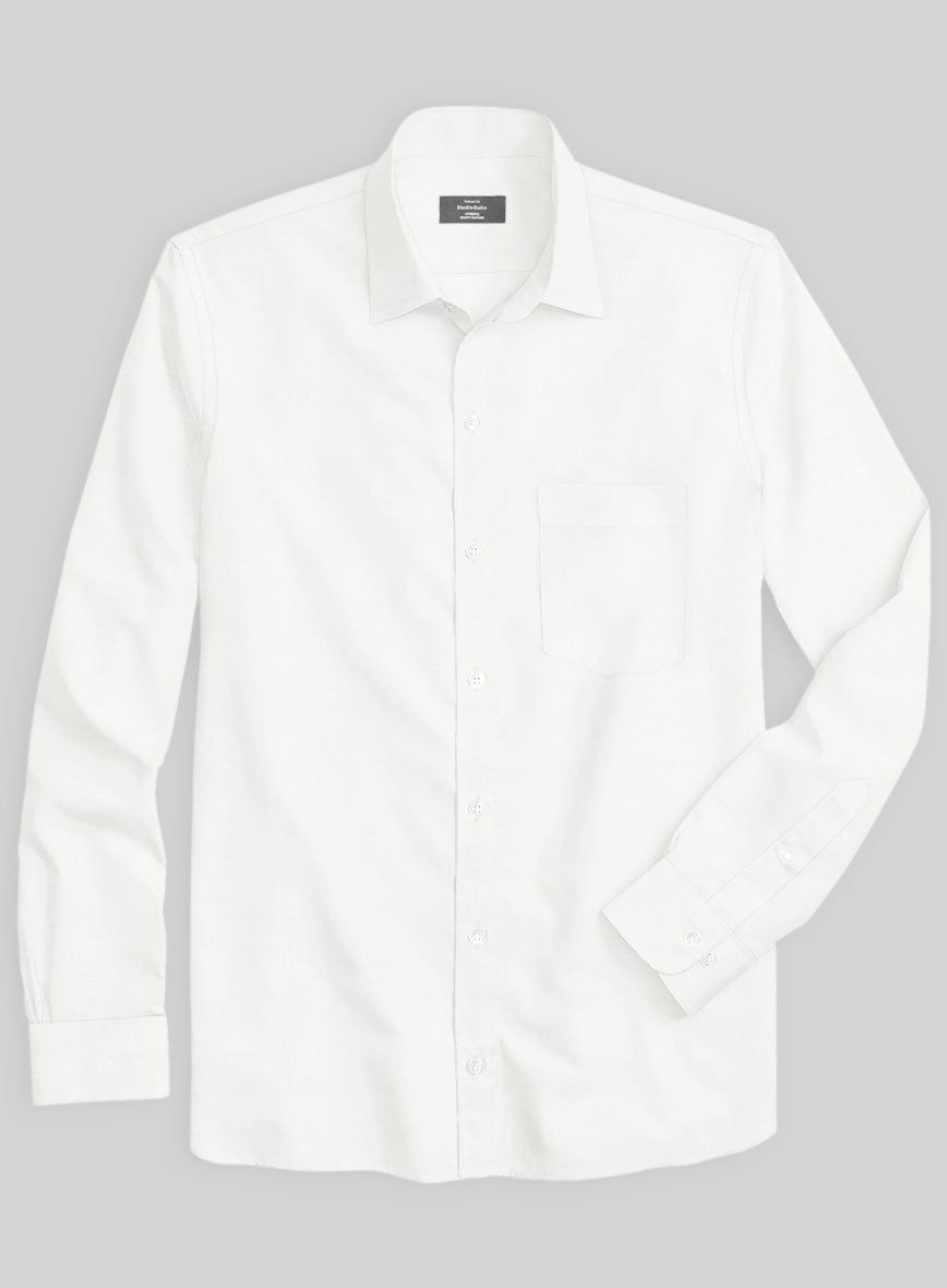 Giza Ivory Cotton Shirt - StudioSuits