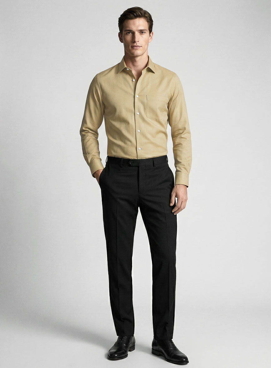 Giza Khaki Cotton Shirt - StudioSuits