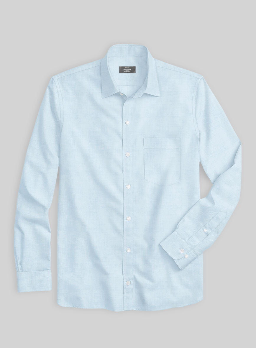 Giza Light Blue Cotton Shirt - StudioSuits