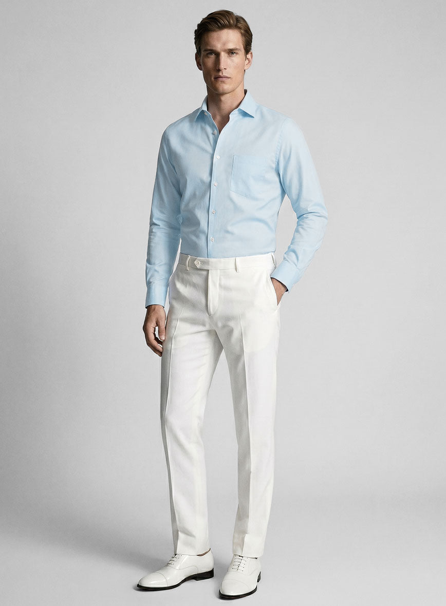 Giza Light Blue Cotton Shirt - StudioSuits