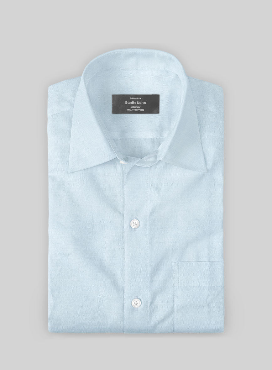 Giza Light Blue Cotton Shirt - StudioSuits