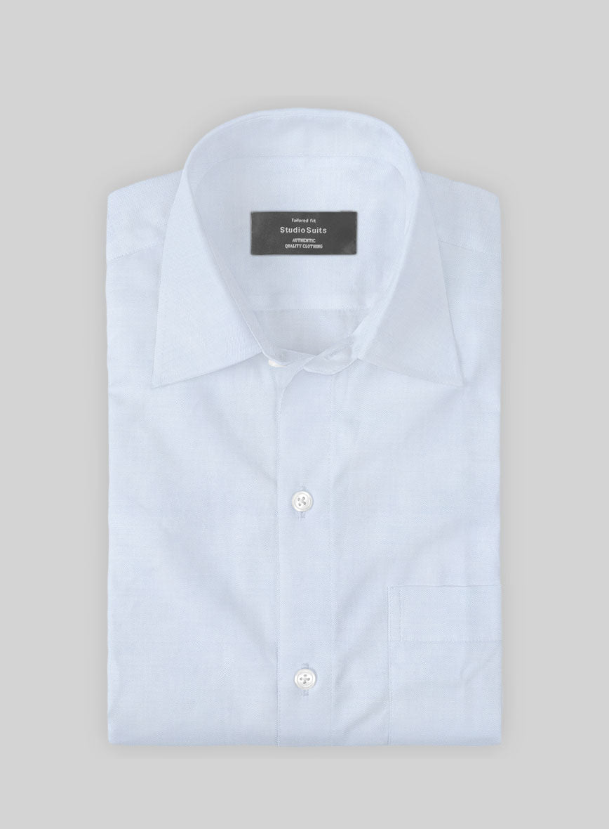 Giza Light Blue Cotton Shirt - StudioSuits