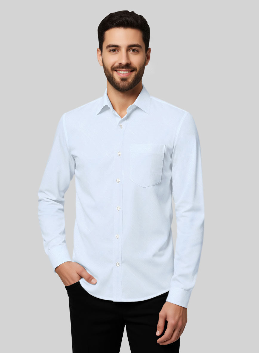 Giza Light Blue Cotton Shirt - StudioSuits