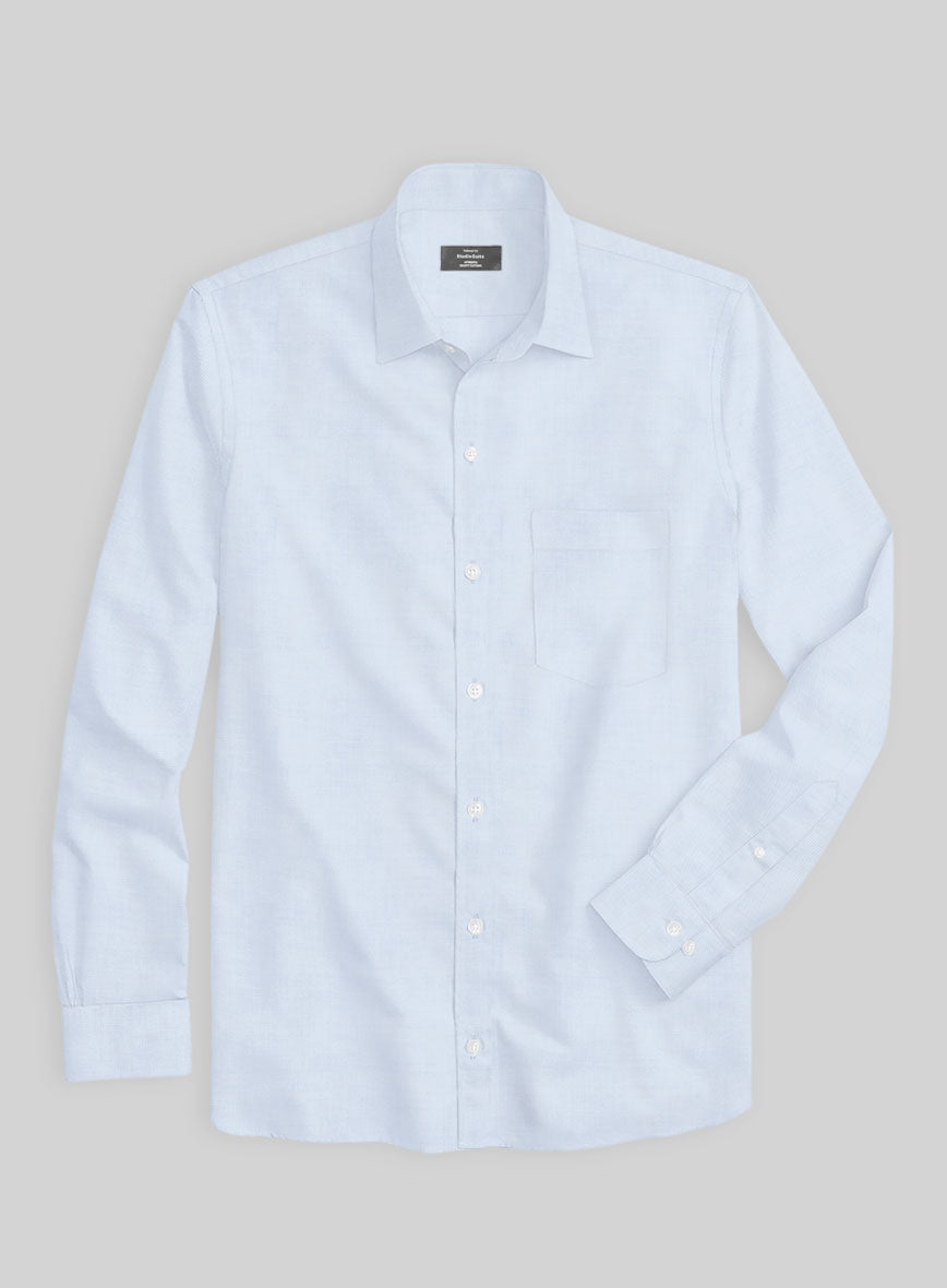 Giza Light Blue Cotton Shirt - StudioSuits