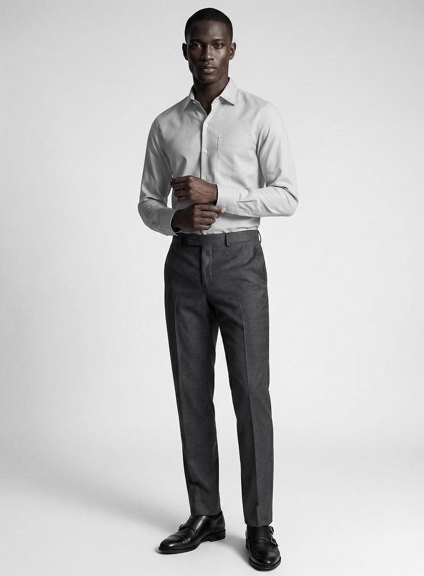 Giza Light Gray Cotton Shirt - StudioSuits