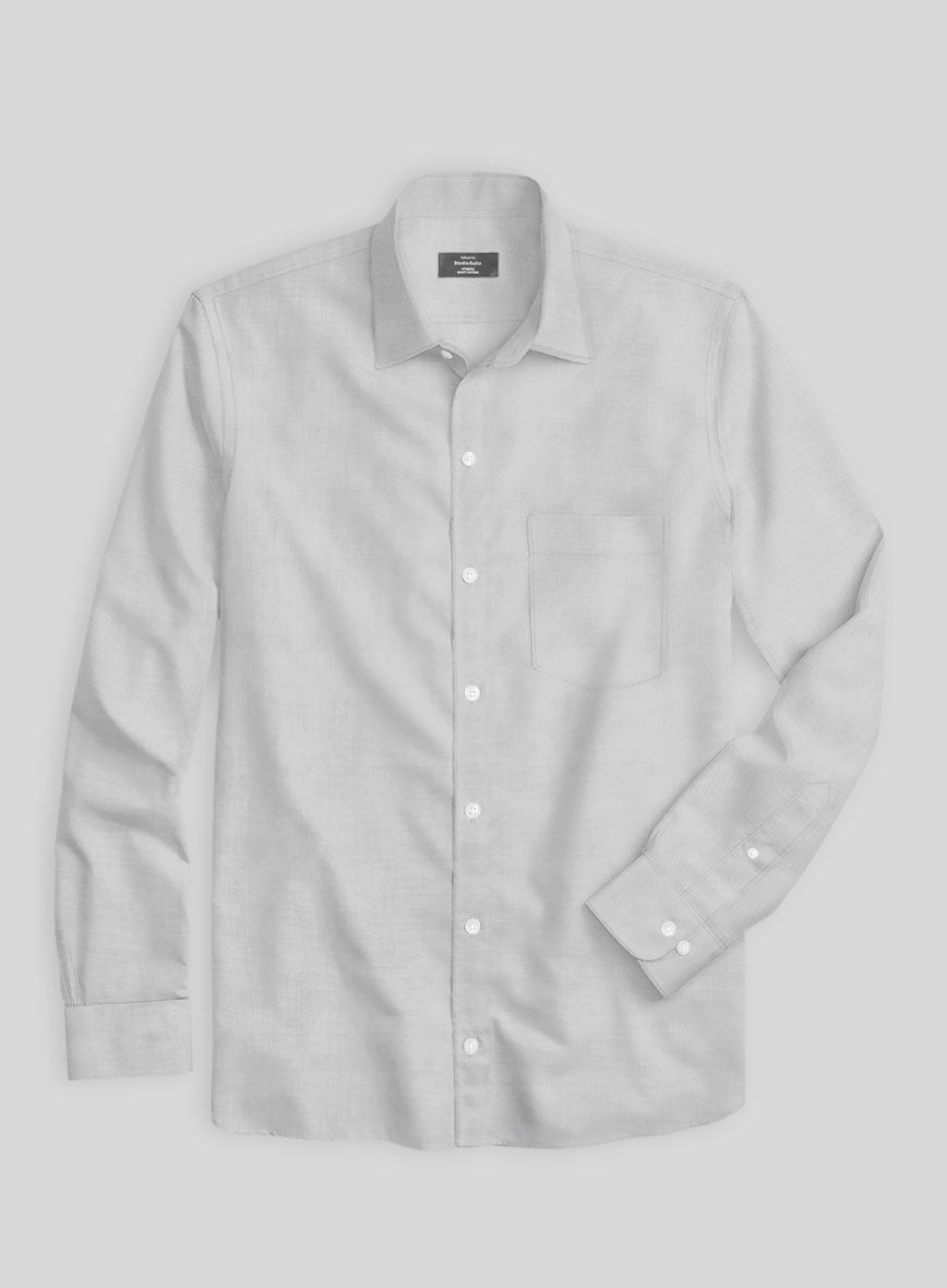 Giza Light Gray Cotton Shirt - StudioSuits