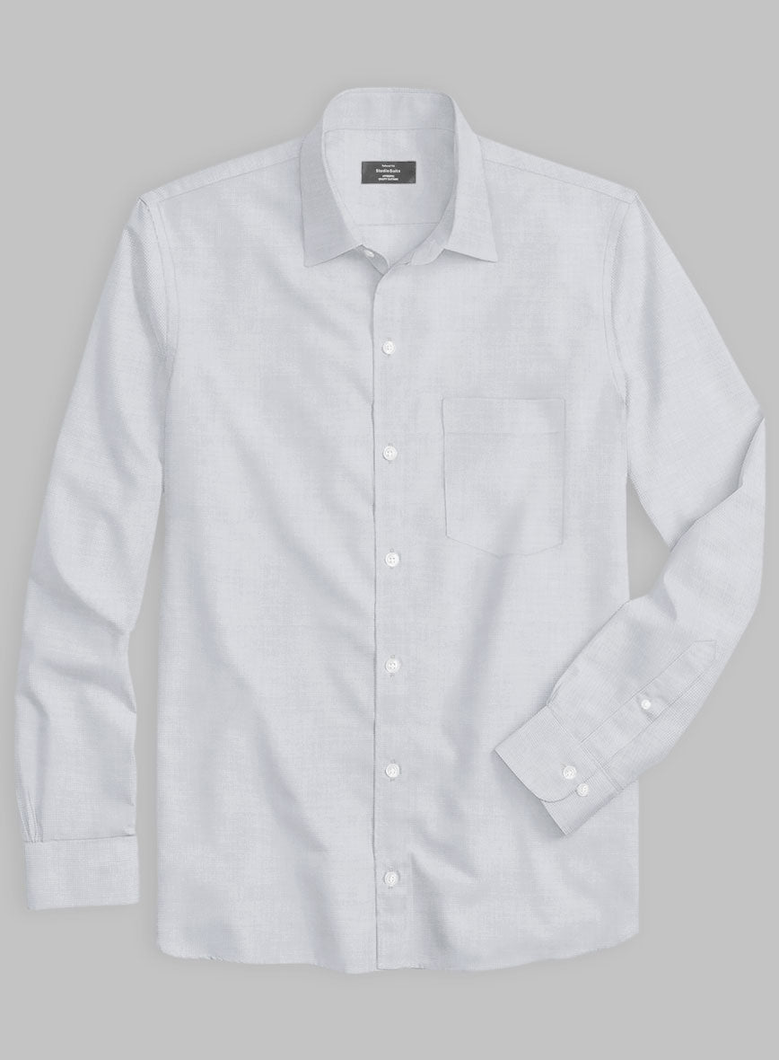 Giza Light Gray Cotton Shirt - StudioSuits
