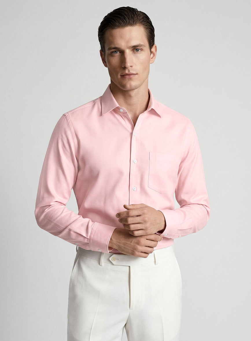 Giza Light Pink Cotton Shirt - StudioSuits