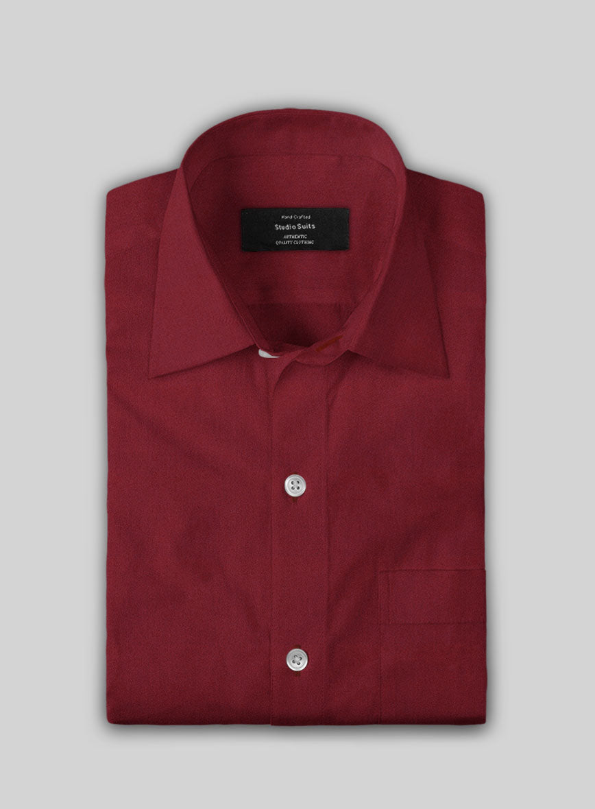Giza Maroon Cotton Shirt - StudioSuits