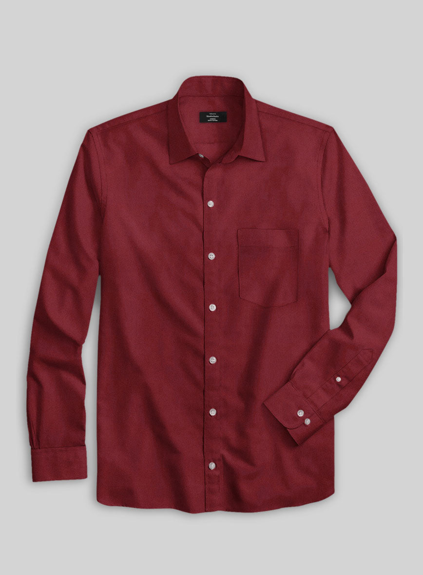 Giza Maroon Cotton Shirt - StudioSuits