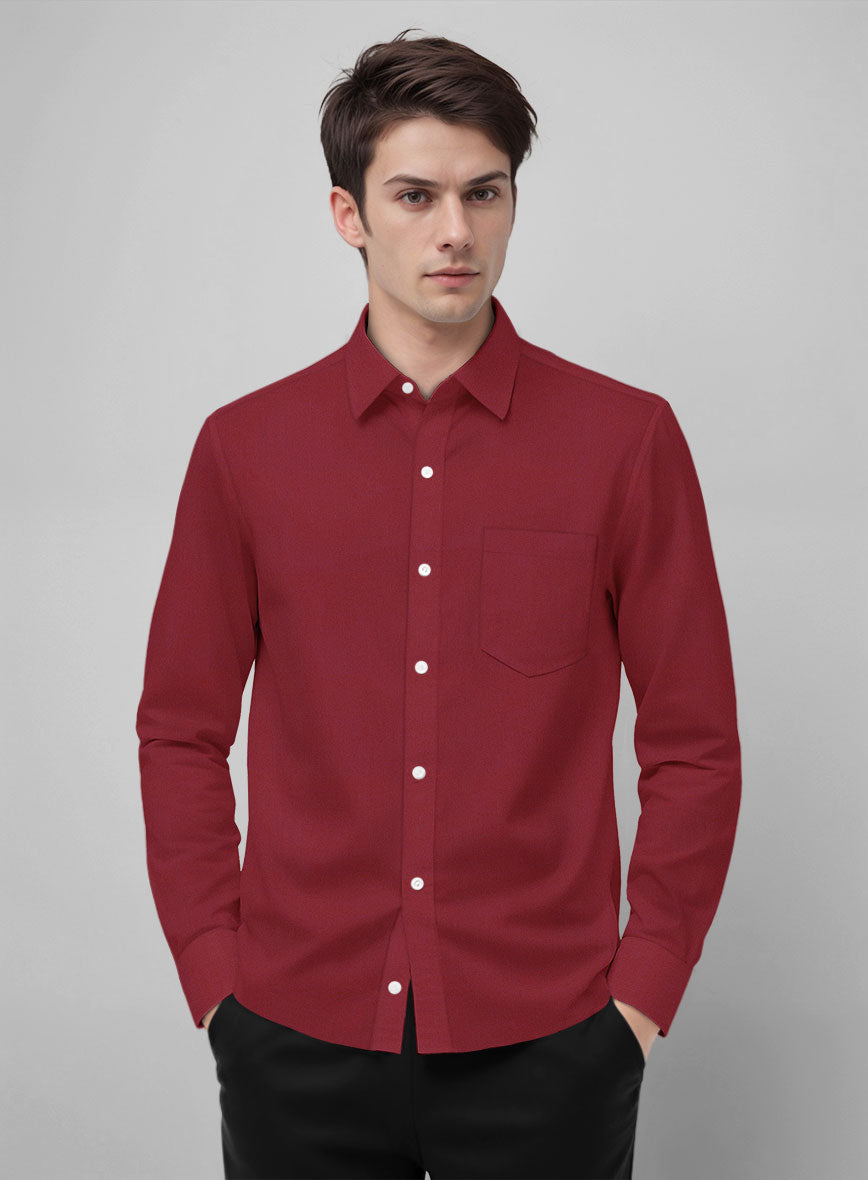Giza Maroon Cotton Shirt - StudioSuits