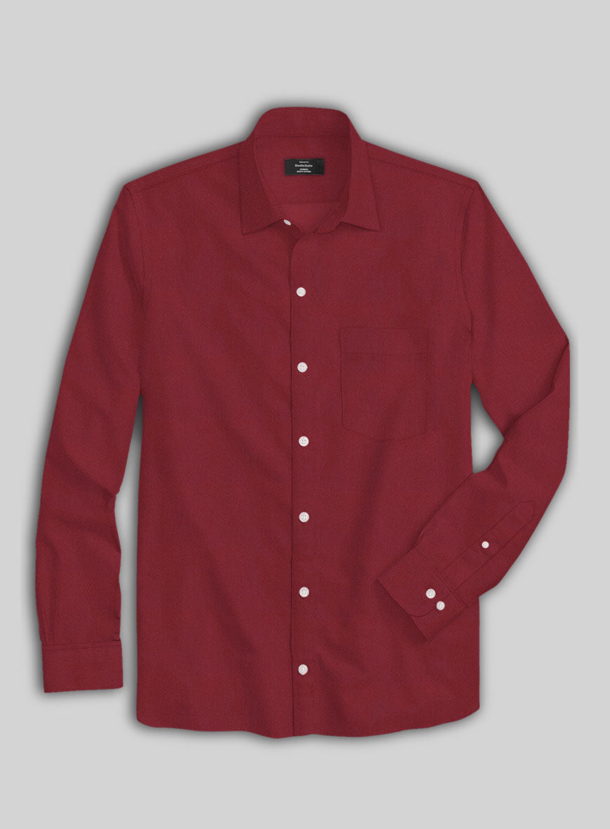 Giza Maroon Cotton Shirt - StudioSuits