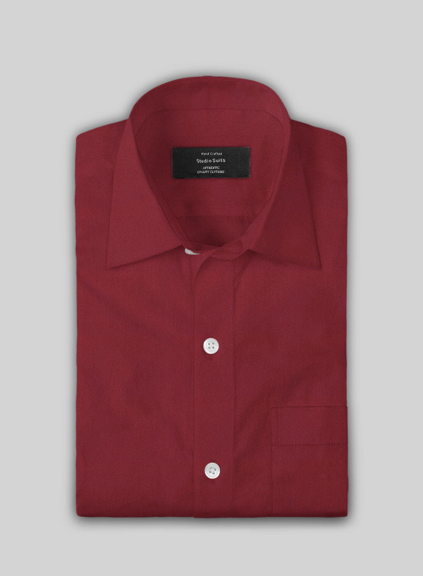 Giza Maroon Cotton Shirt - StudioSuits