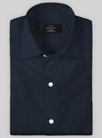 Giza Navy Blue Cotton Shirt - StudioSuits