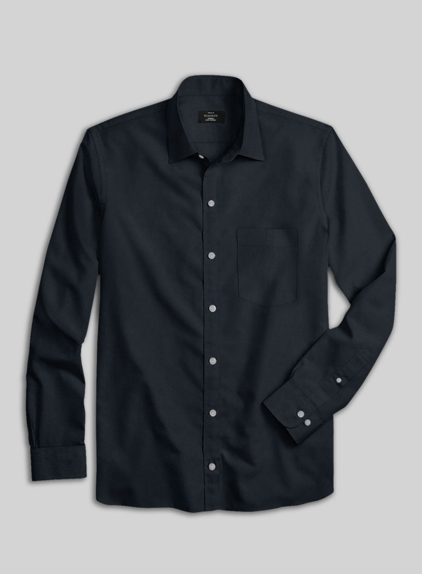 Giza Navy Blue Cotton Shirt - StudioSuits