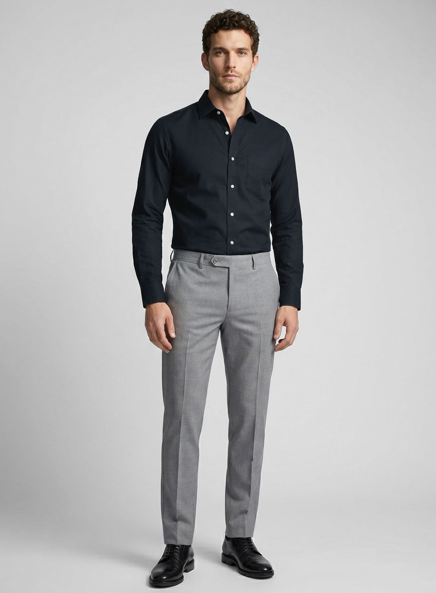 Giza Navy Blue Cotton Shirt - StudioSuits