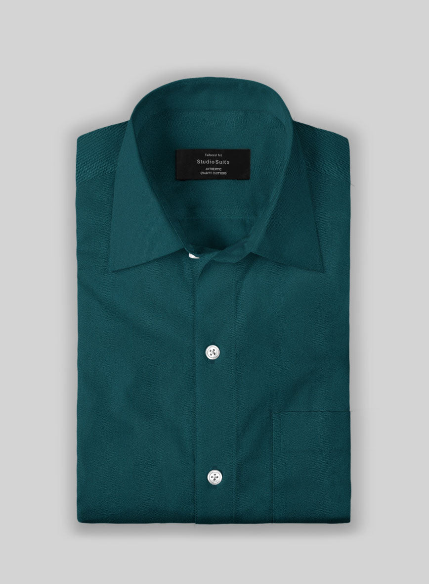 Giza Teal Cotton Shirt - StudioSuits
