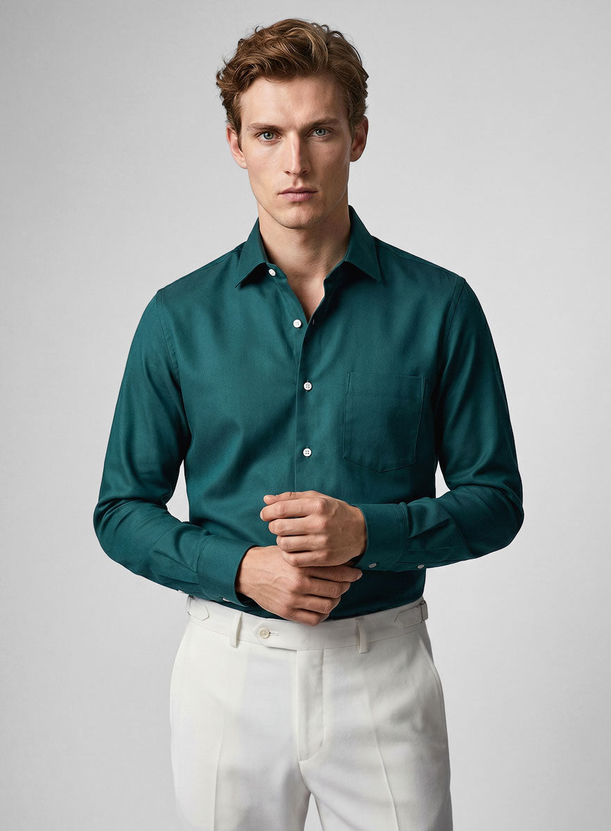 Giza Teal Cotton Shirt - StudioSuits