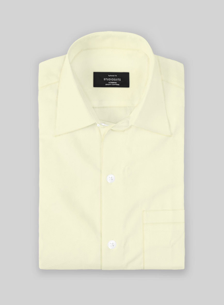 Giza Yellow Cotton Shirt - StudioSuits