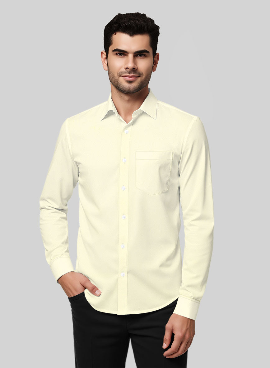 Giza Yellow Cotton Shirt - StudioSuits