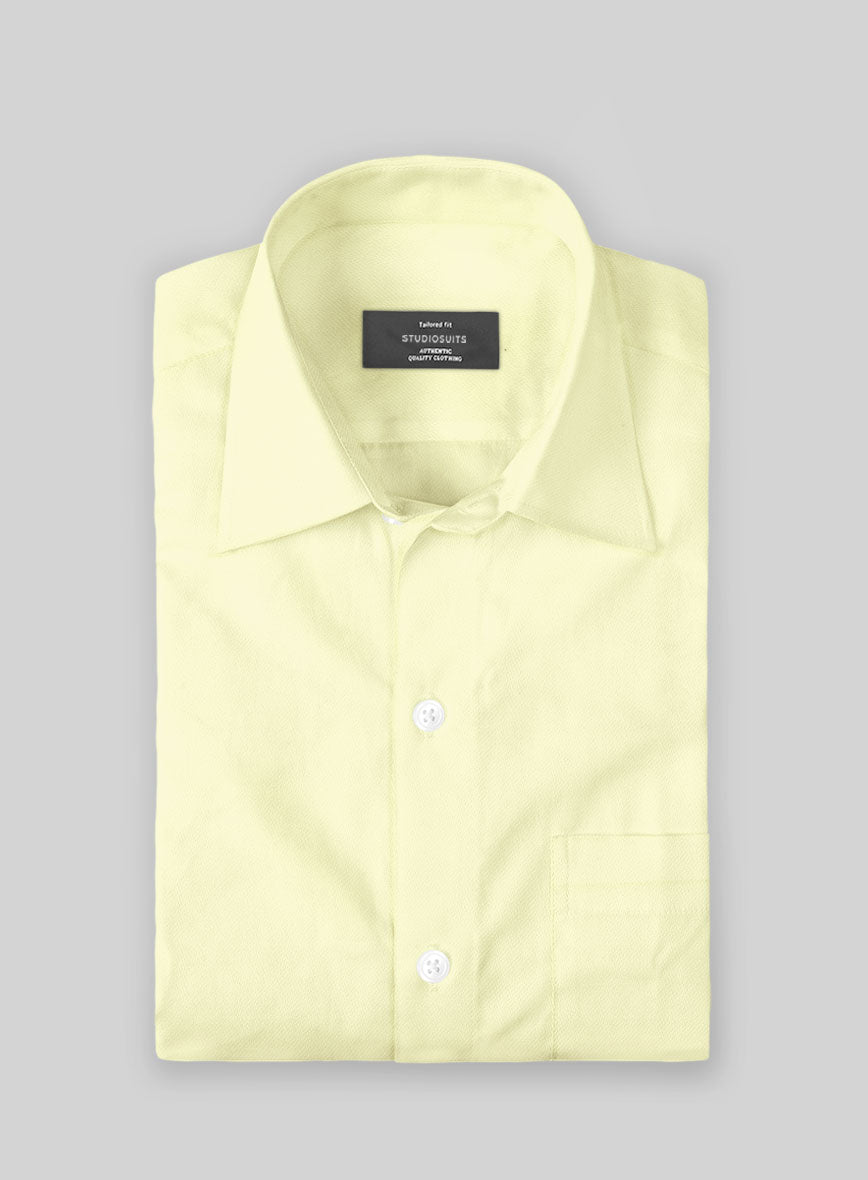 Giza Yellow Cotton Shirt - StudioSuits