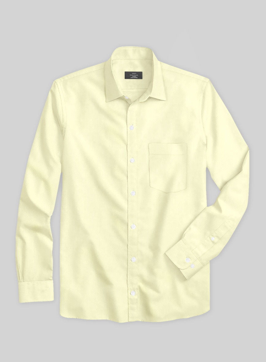 Giza Yellow Cotton Shirt - StudioSuits