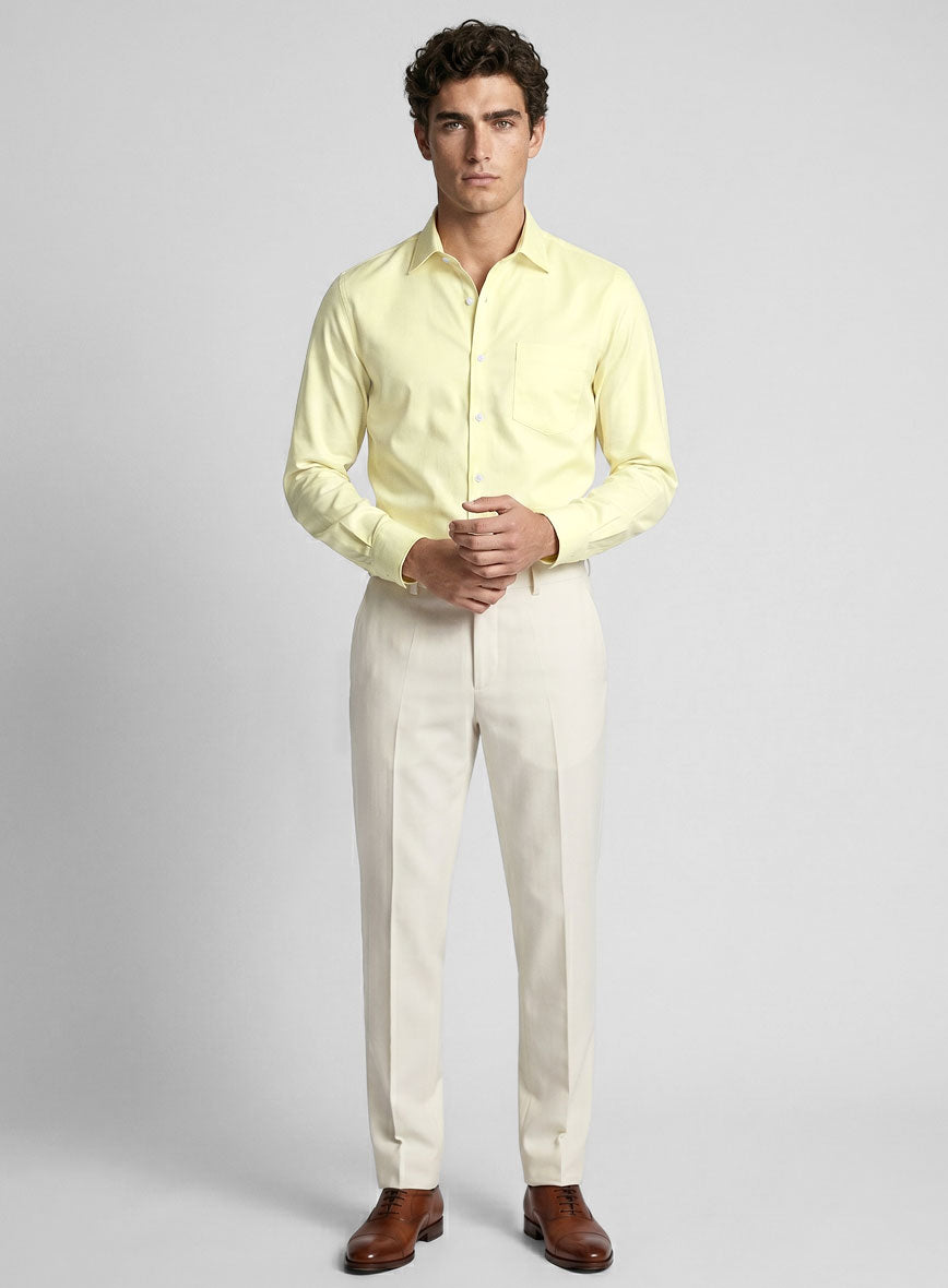 Giza Yellow Cotton Shirt - StudioSuits