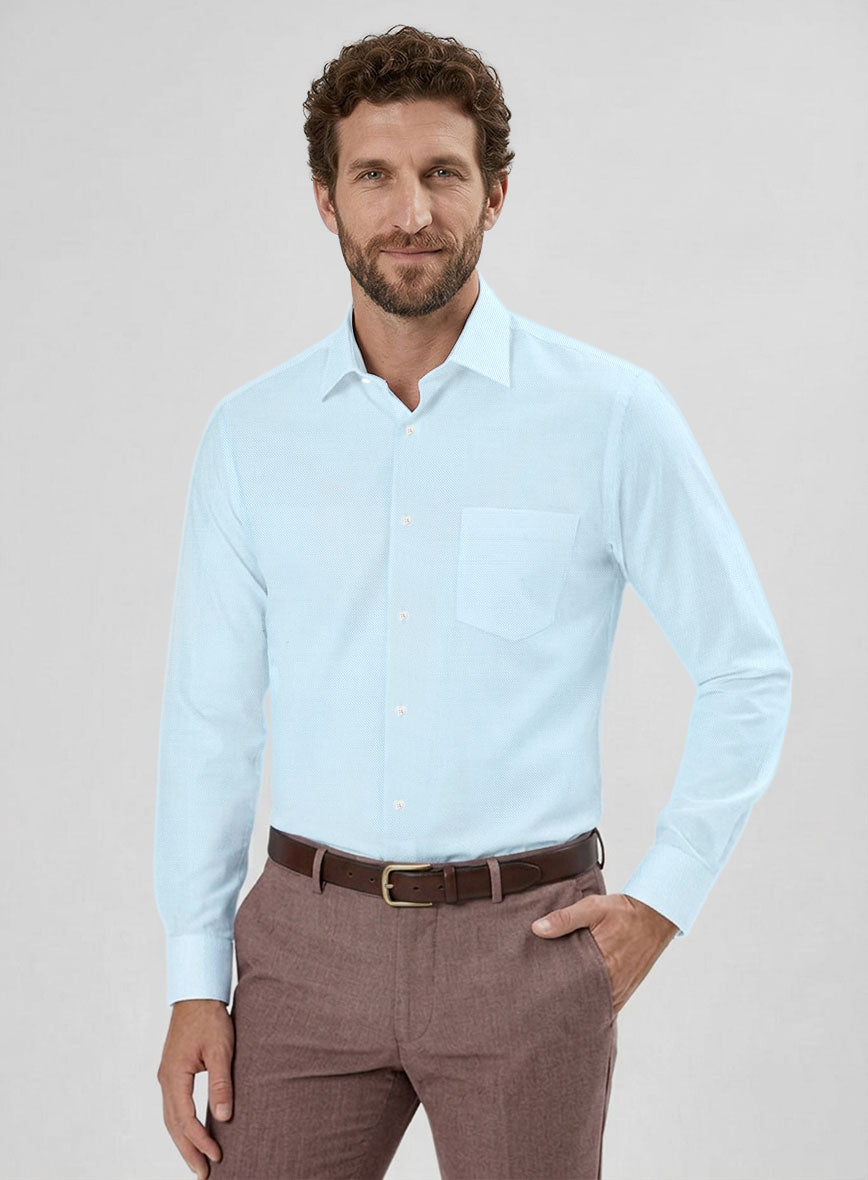 Glacier Weave Cotton Shirt - StudioSuits