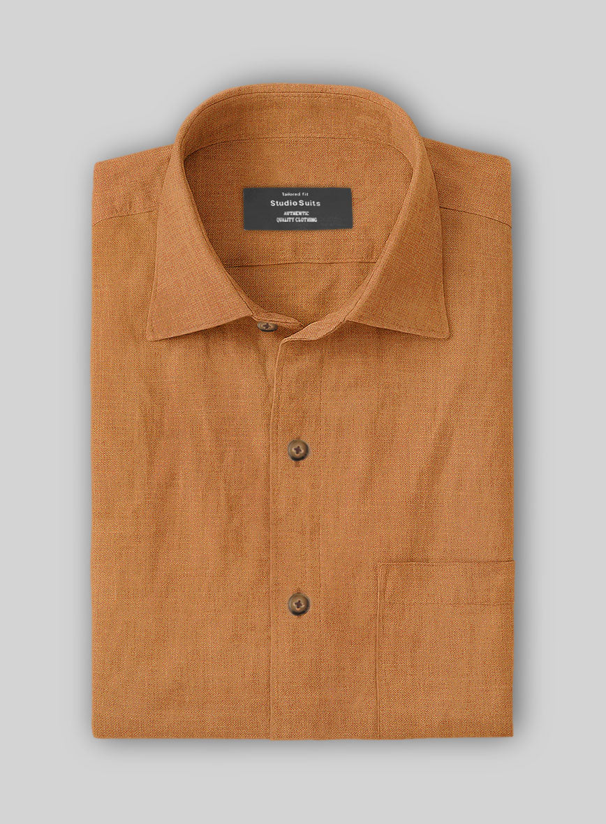 Golden Moss Linen Shirt - StudioSuits