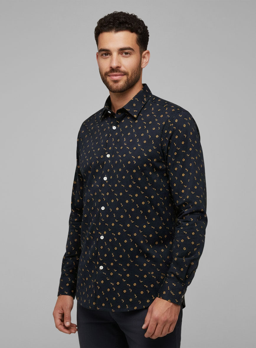 Golden Helm Cotton Shirt - StudioSuits
