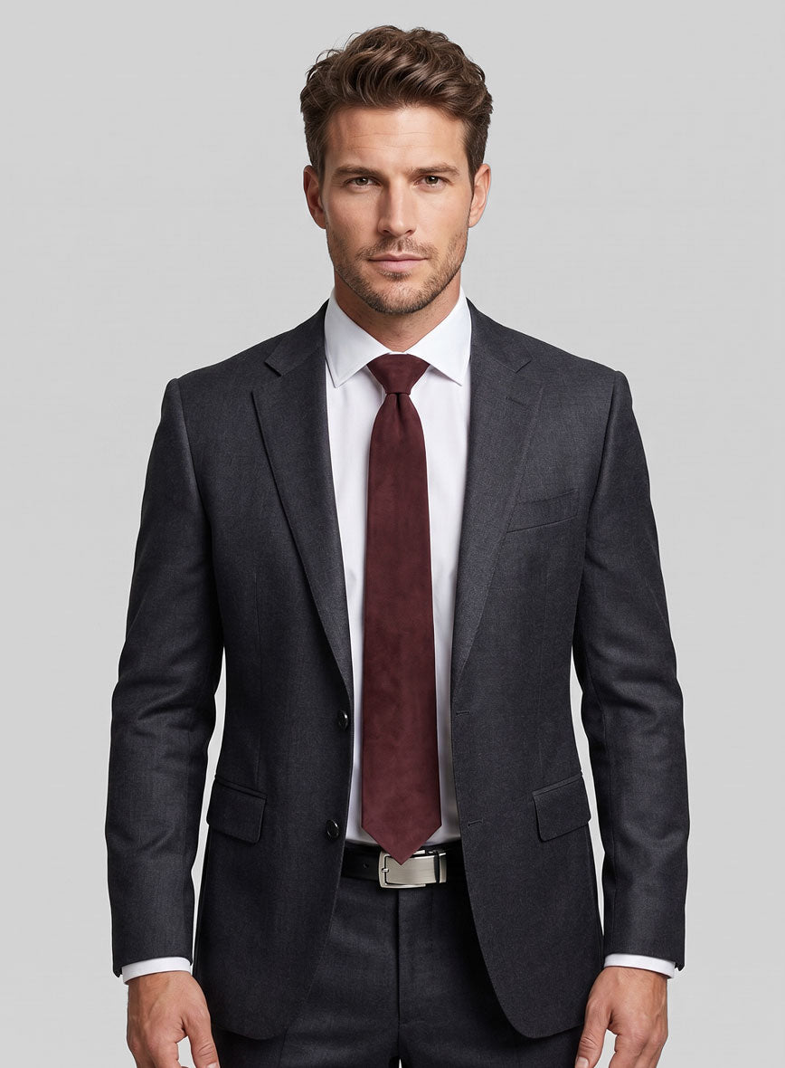 Grapevine Suede Leather Tie - StudioSuits
