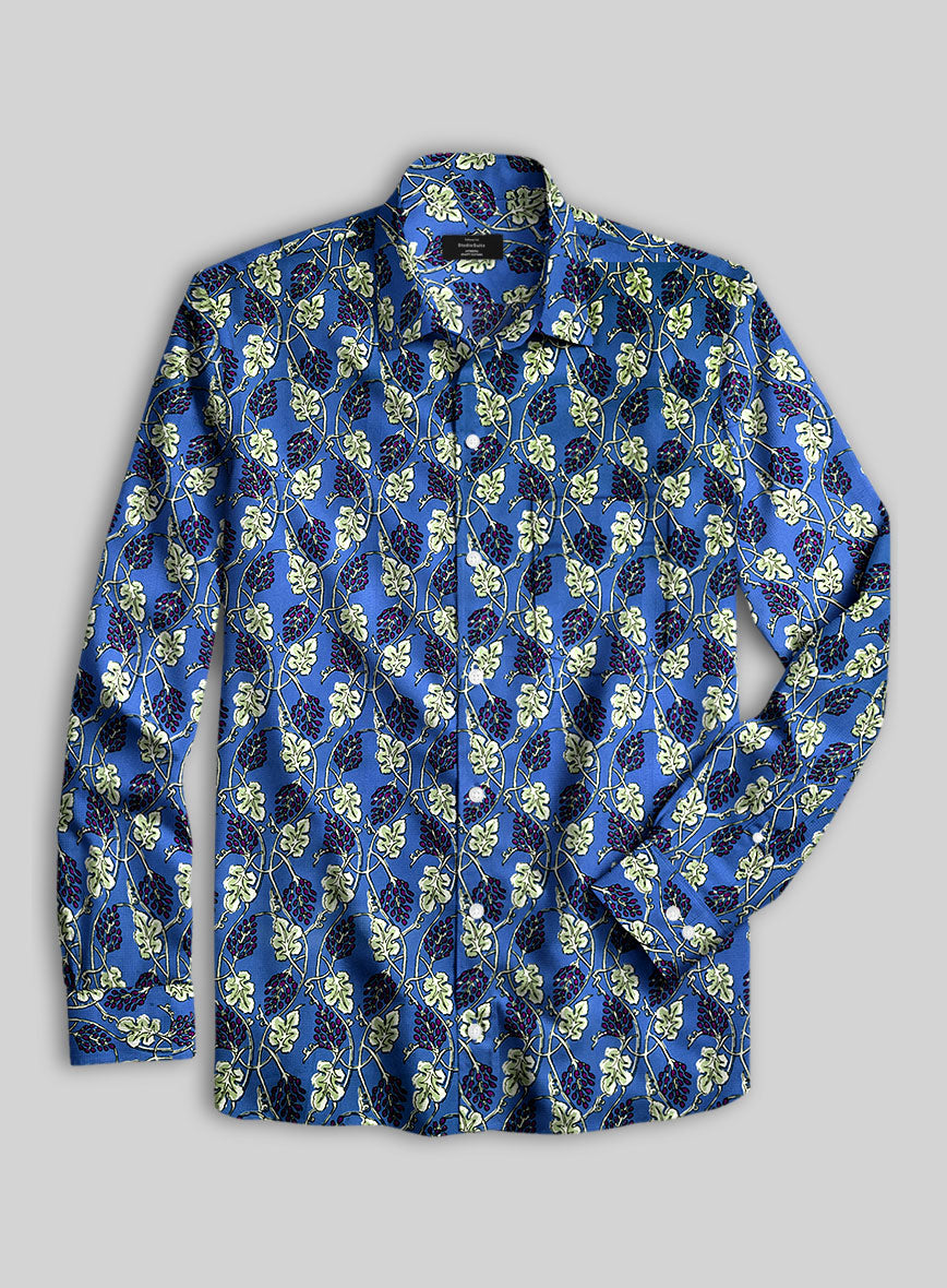 Grapevine Cotton Lycra Shirt - StudioSuits