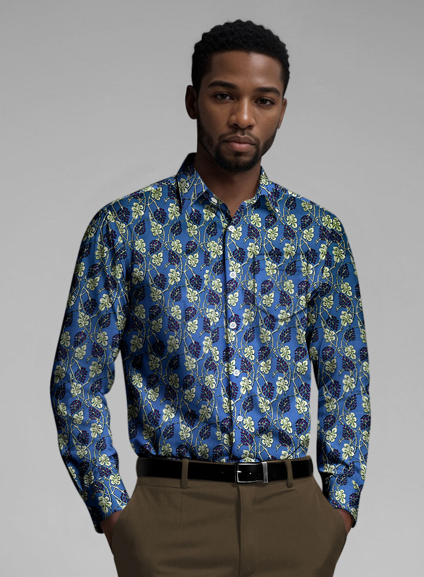 Grapevine Cotton Lycra Shirt - StudioSuits