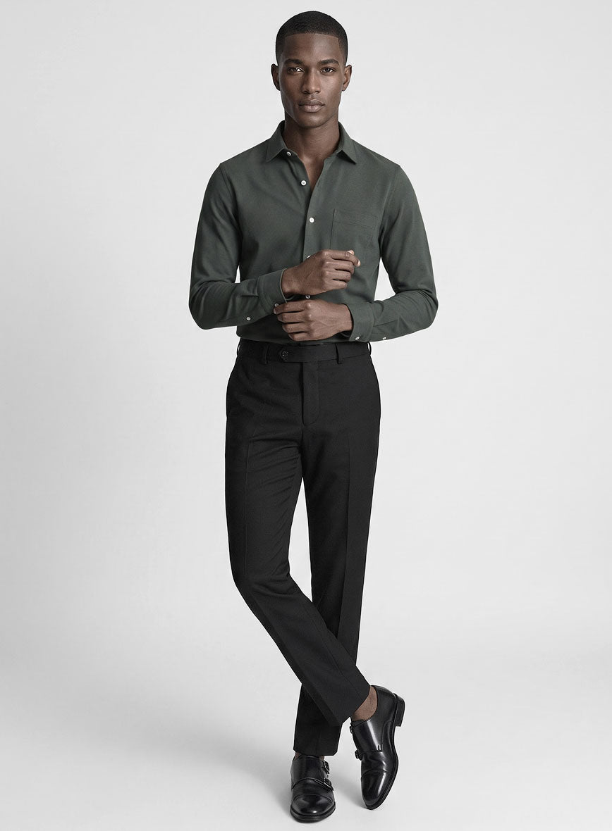 Graphite Stretch Poplene Shirt - StudioSuits