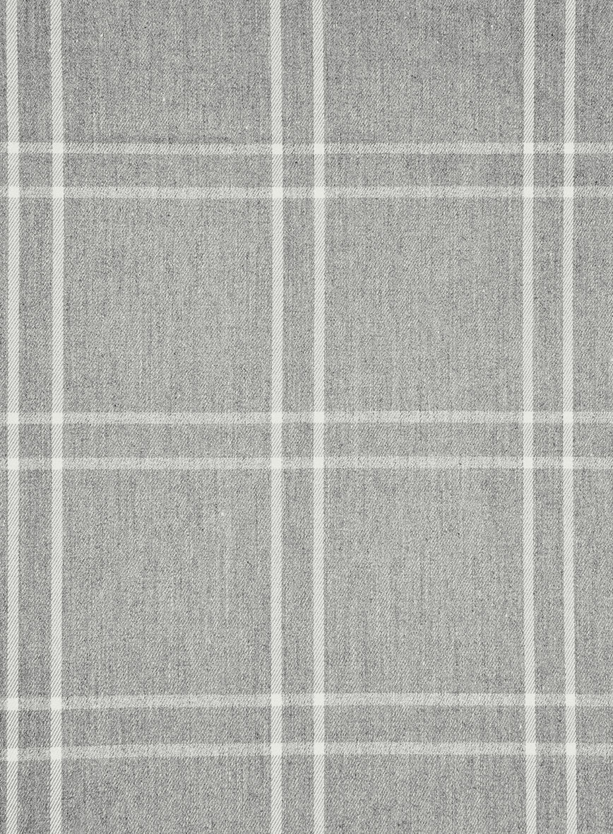 Graphite Grid Cotton Lycra Shirt - StudioSuits