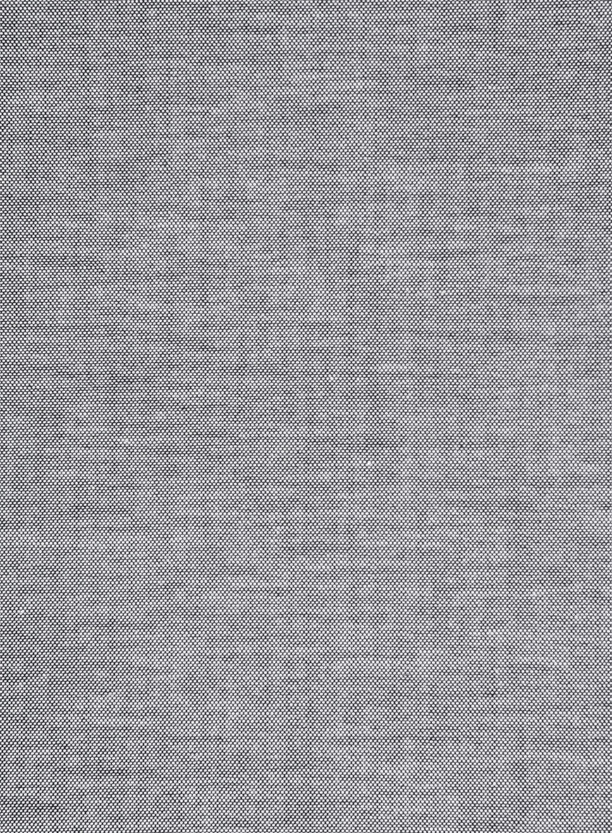Graphite Oxford Cotton Lycra Shirt - StudioSuits