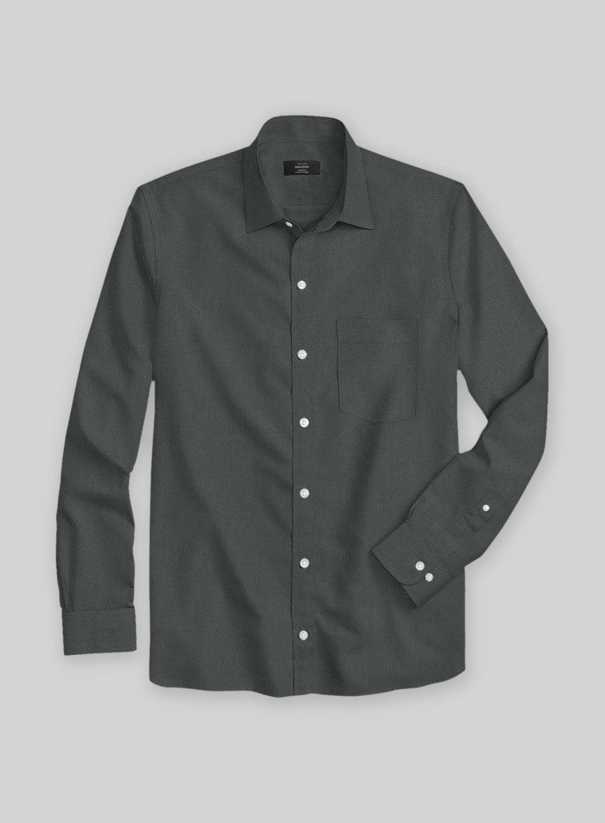 Graphite Stretch Poplene Shirt - StudioSuits