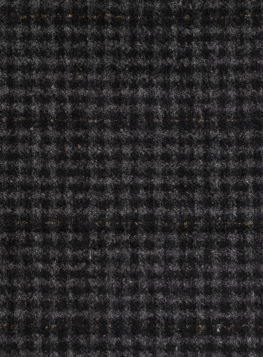 Gray Black Houndstooth Check Tweed Pants - StudioSuits