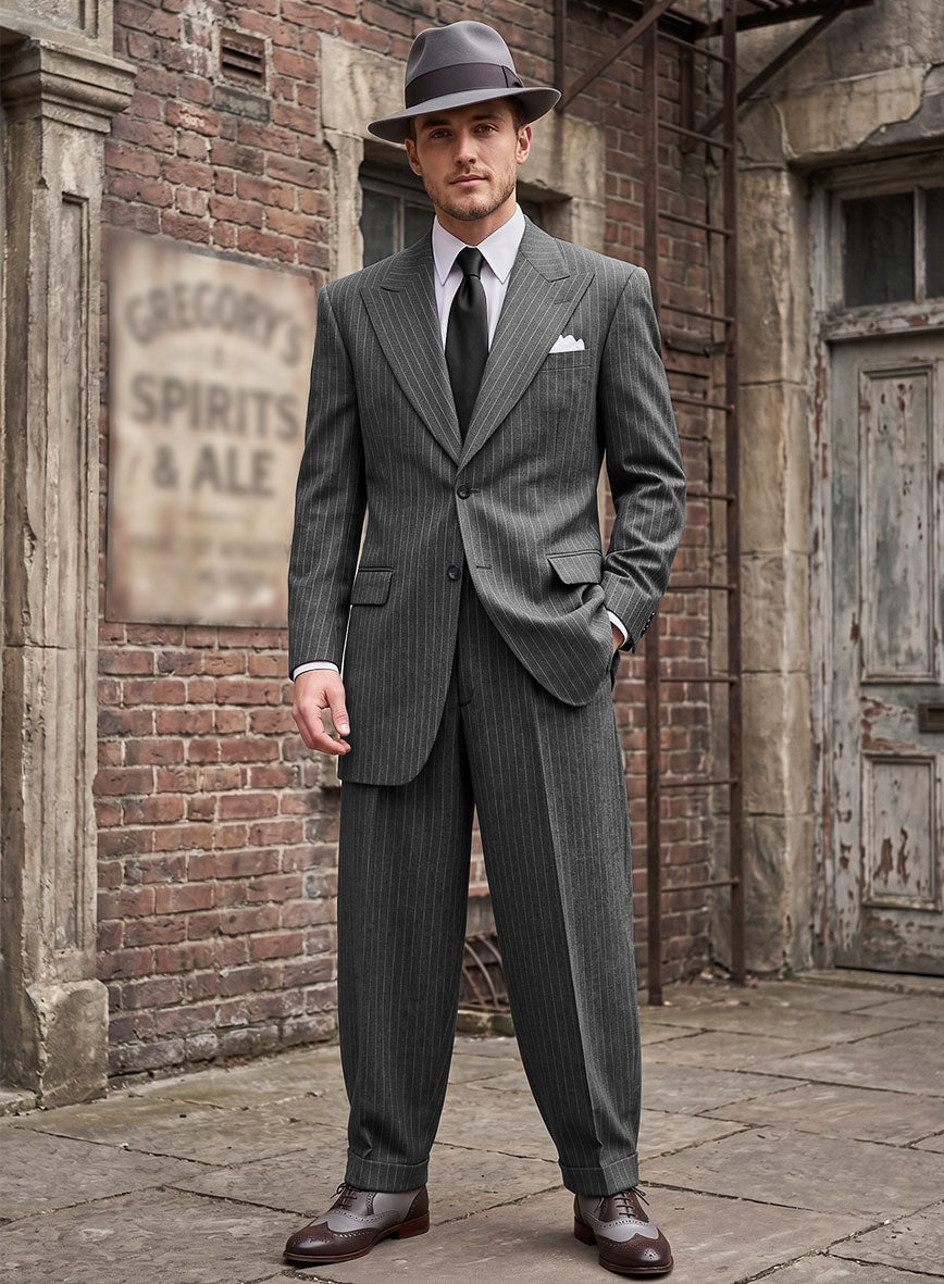 Gray Pinstripe Zoot Suit - StudioSuits