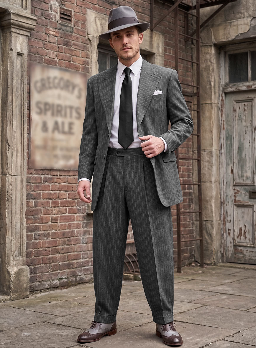 Gray Pinstripe Zoot Suit - StudioSuits
