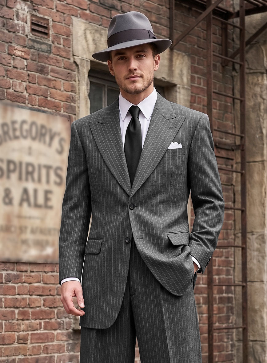Gray Pinstripe Zoot Suit - StudioSuits