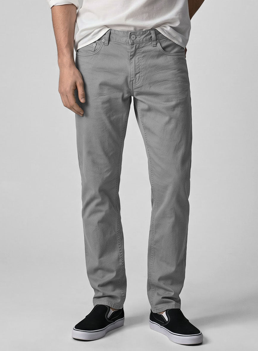 Gray Stretch Chino Jeans - StudioSuits