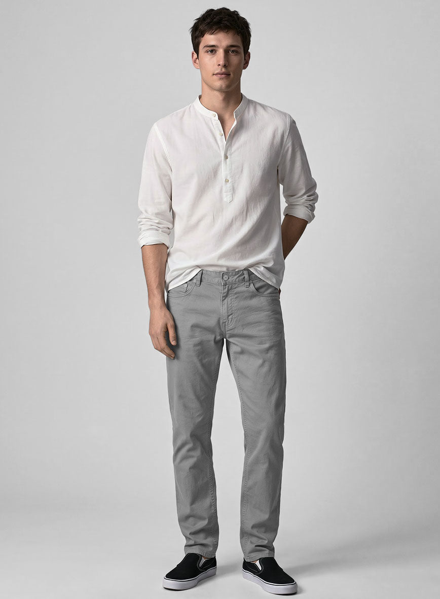 Gray Stretch Chino Jeans - StudioSuits