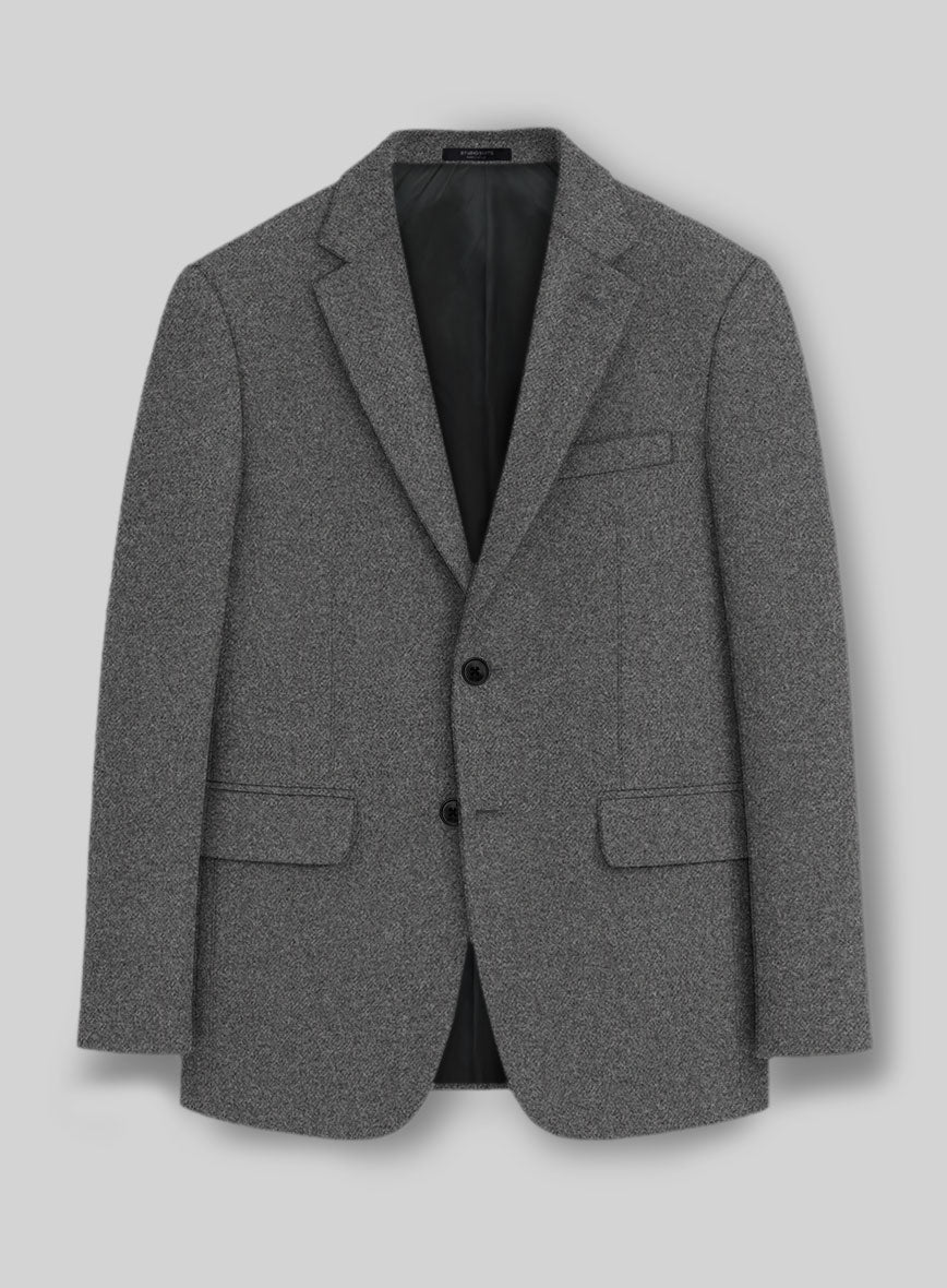 Gray Heavy Tweed Suit - StudioSuits