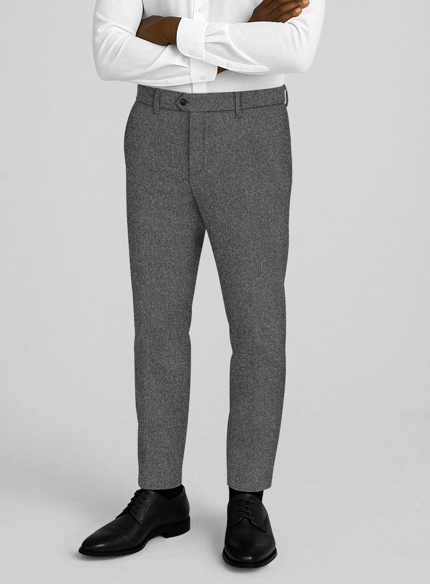 Gray Heavy Tweed Pants - StudioSuits