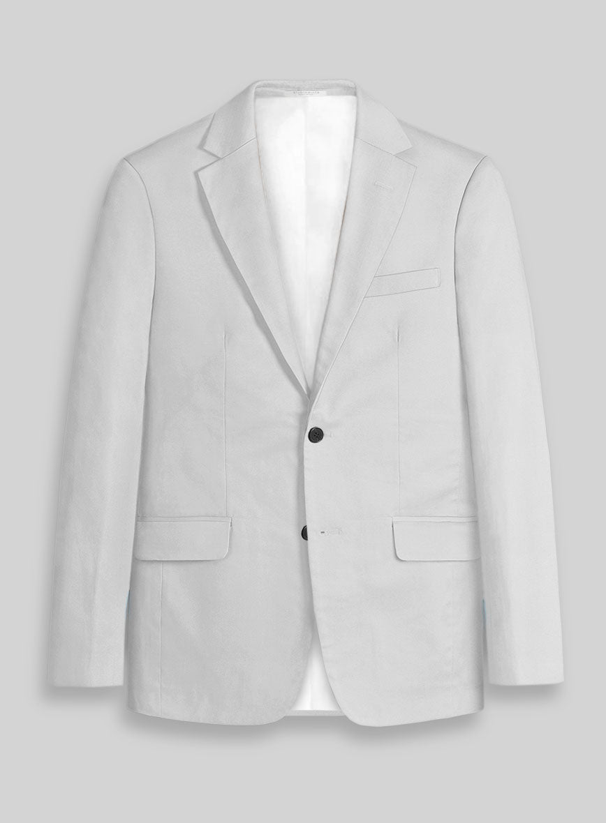 Gray Napoli Stretch Light Weight Cotton Jacket - StudioSuits
