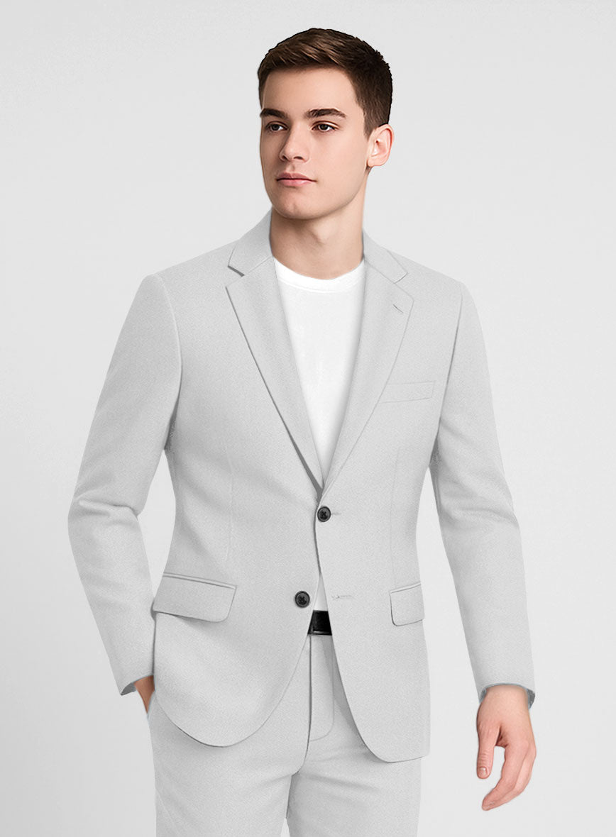 Gray Napoli Stretch Light Weight Cotton Jacket - StudioSuits